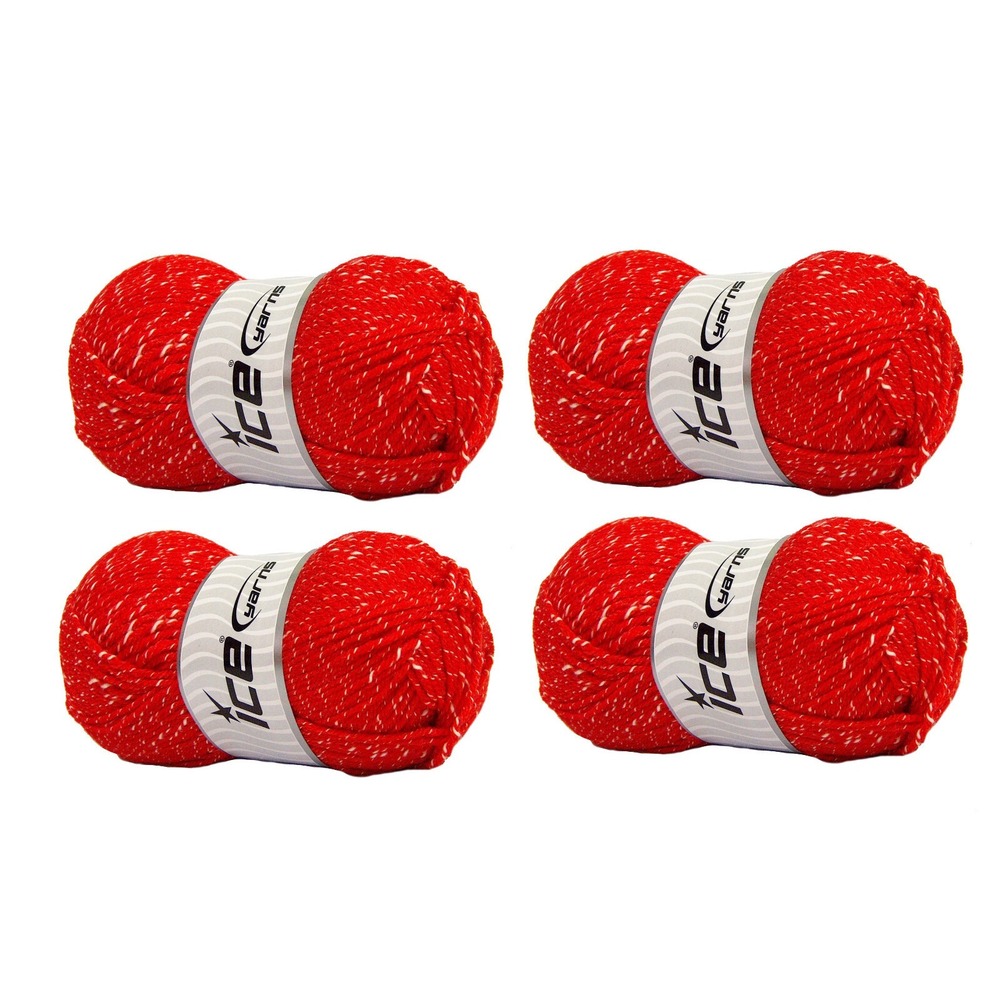 Ice Yarn Natural Baby Bamboo Cotton Yarn Red-4 Skeins 67082-Ships from USA New